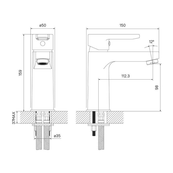 Смеситель для раковины IDDIS Sena (SENSB00i01)